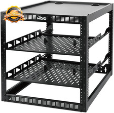 12U Open Frame Network Rack 19 Inch AV IT Floor Wall Mount Shelf Kit