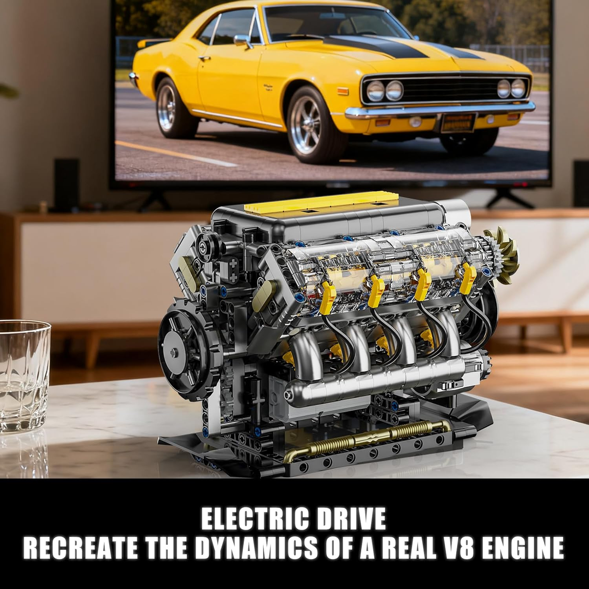 STEM V8 Engine Model Kit - 905 PCS Educational Toy for Teens