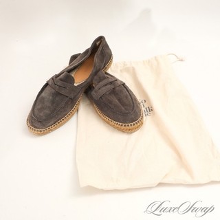 LNWOB Castaner Made in Spain Anthracite Suede Nacho Loafspadrille Shoes 44 NR