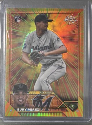 2023 Topps Chrome Update Series - Radiating Rookies Eury Perez #RR-26 RC Marlins