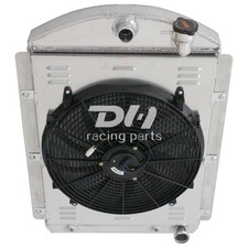 Alum 3 Row Alu Radiatorshroud16fan Fit 1941-1946 1942 Chevy Truck Pickup V8