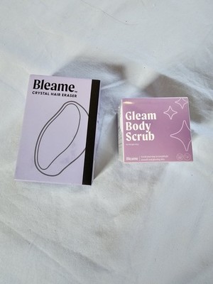 Bleame Crystal Hair Eraser W Gleam Body Scrub, New In Box