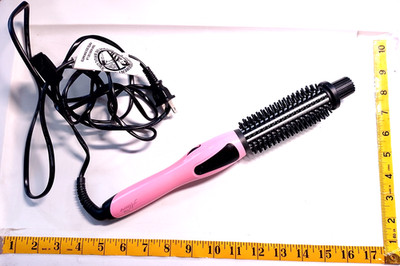 Alure pink curling brush tested working hair tool