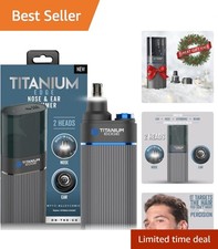 Microtouch Titanium Edge Ear Nose Trimmer Dual Rotary Blade Heads Black