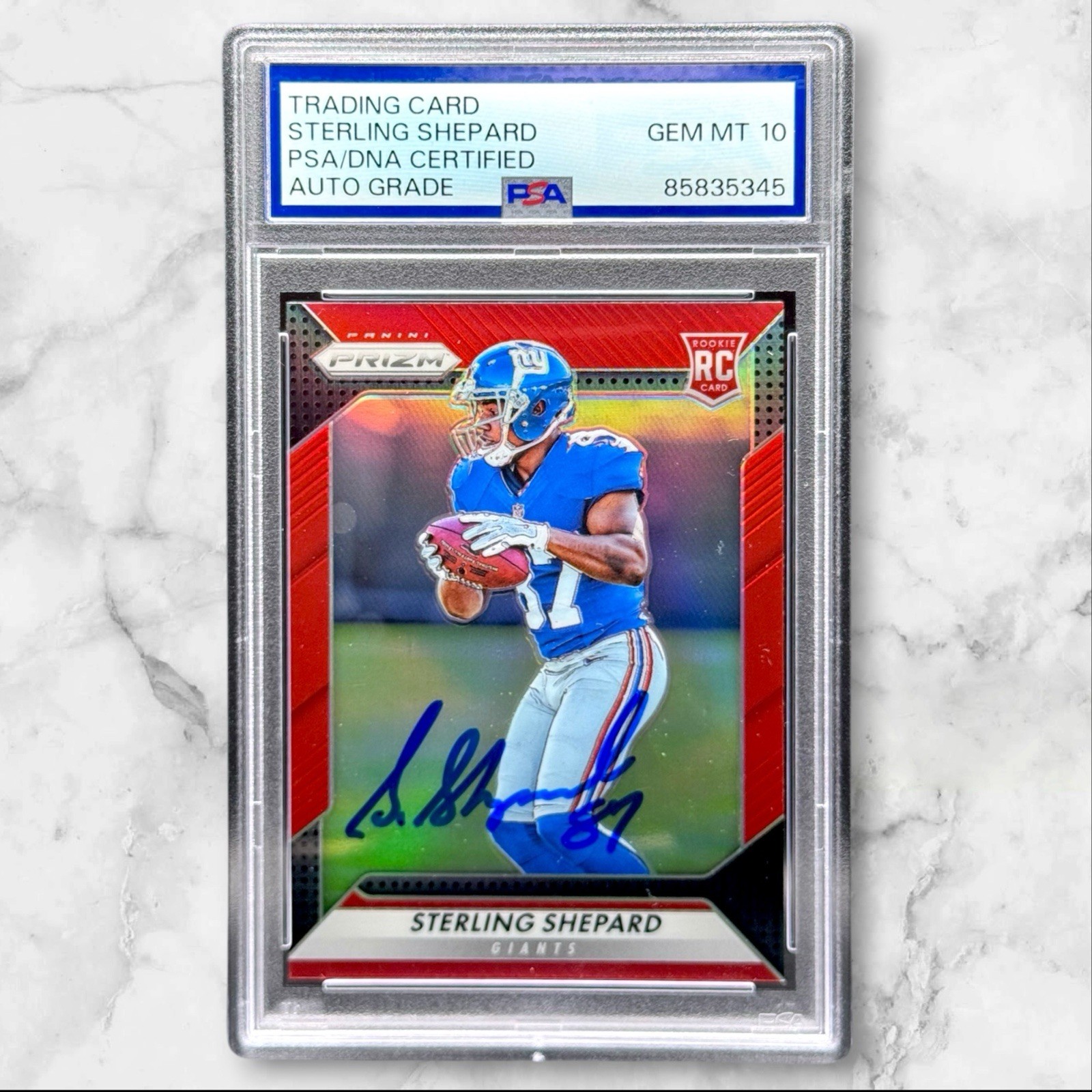 Sterling Shepard Signed 2016 Panini Prizm Red Holo Rookie RC PSA 10 AUTO