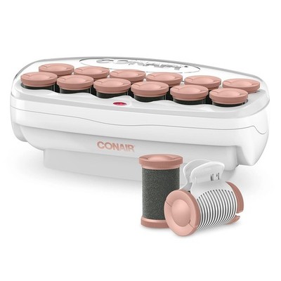 NEW - Conair Big Curls and Waves Jumbo Ceramic Hot Rollers 1 1/2 Inch - Pink