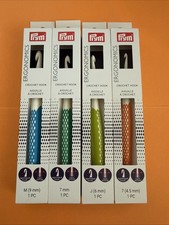 PRYM Ergonomics Crochet Hook Set of 4 Lot SEALED NEW M 9mm -7mm-J 6mm -7 4.5mm 