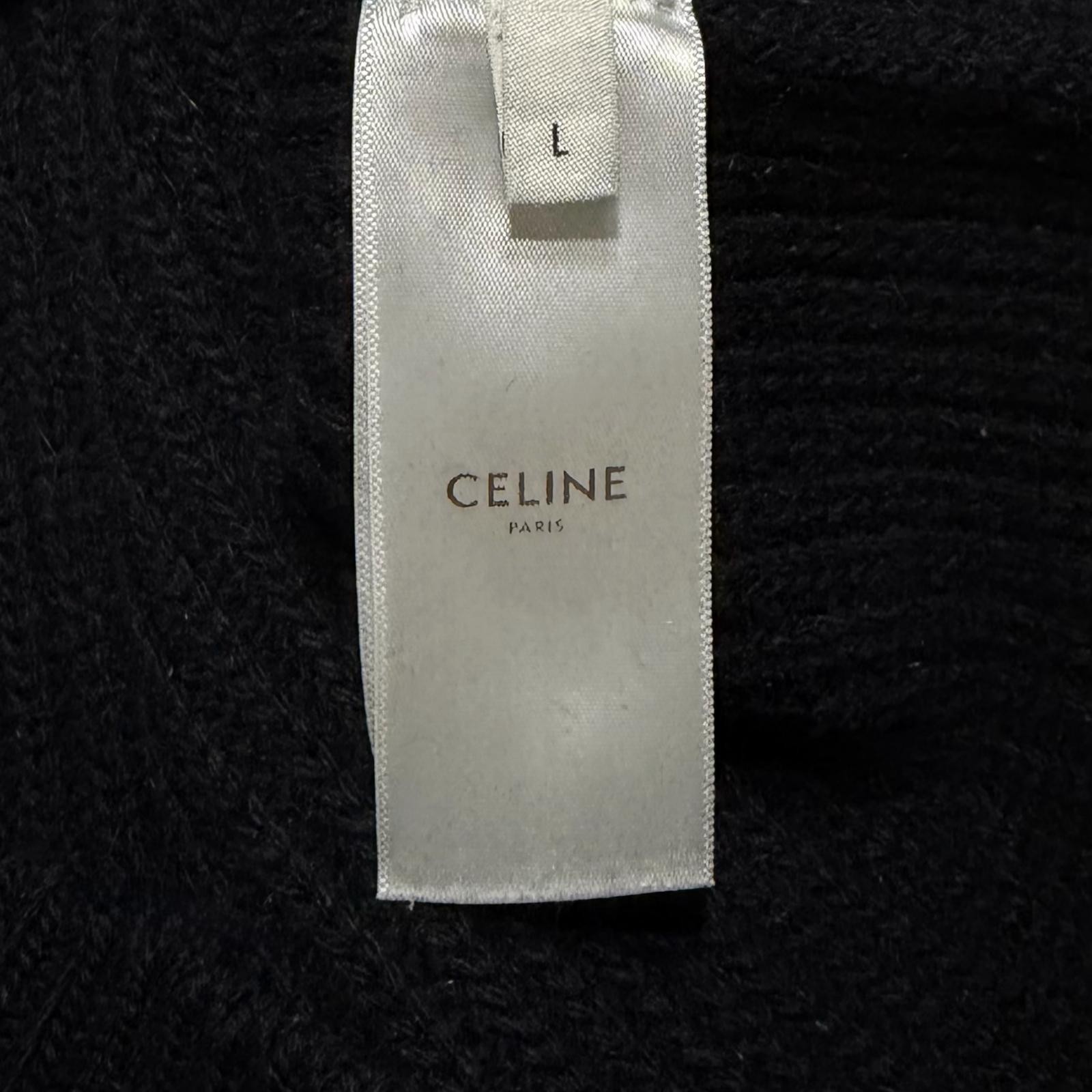 CELINE Oversized Knit Black Men's Size L Model 2A19R205O image 5