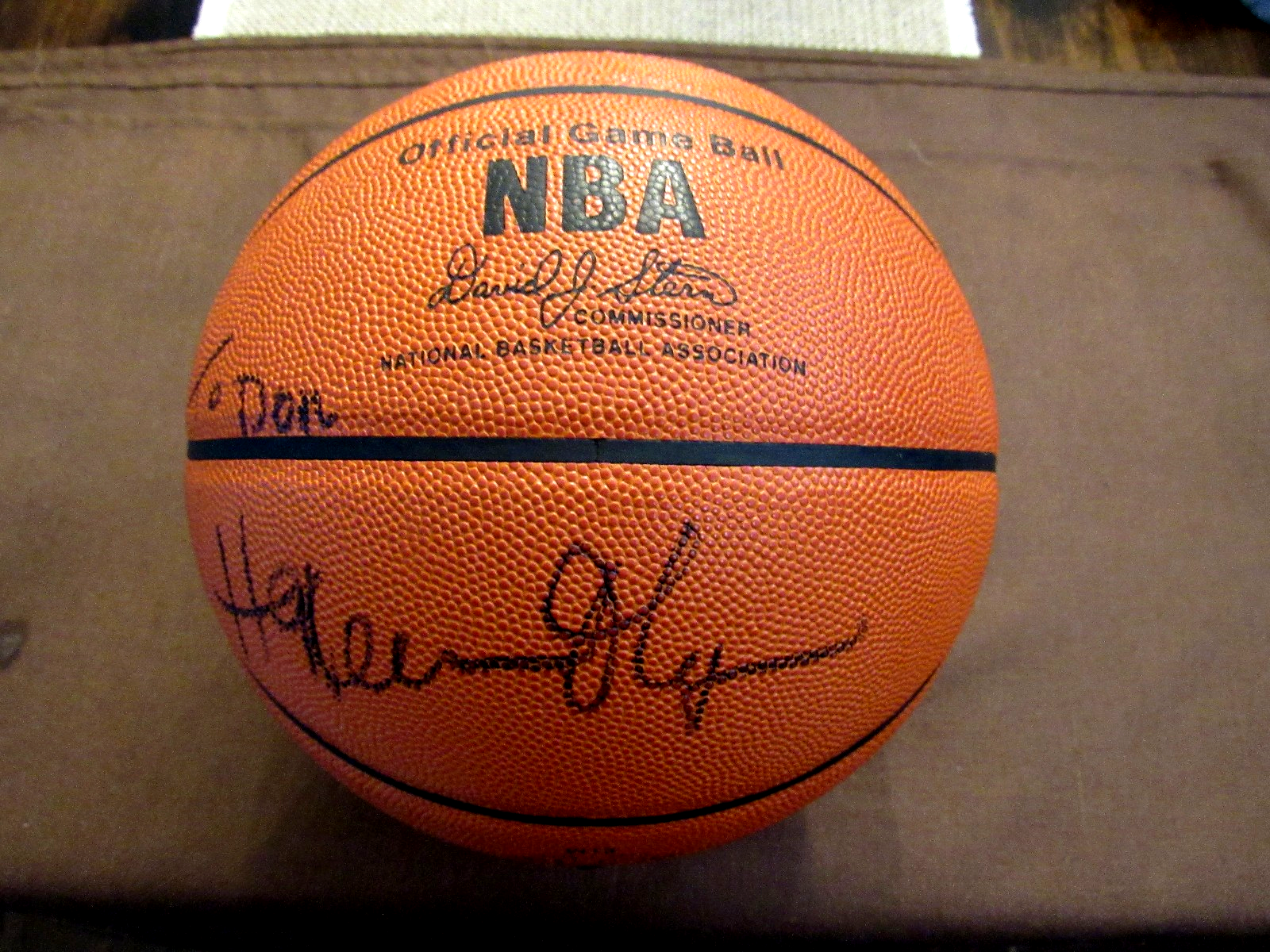 Hakeem Olajuwon Autographed Signed Houston Rockets HOF AUTO VTG NBA OFFICIAL BASKETBALL JSA 