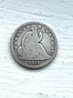 1839 No Drapery Variety 10C Seated Liberty Dime in AG Condition