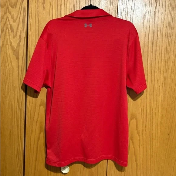 Under Armour men's L heat gear loose fit short sleeve golf polo athletic top thumbnail 2
