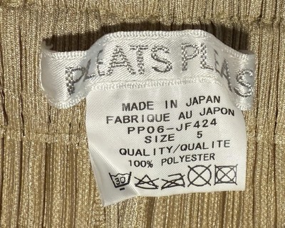 ISSEY MIYAKE PLEATS PLEASE Gold Vintage Sz 5 (Japan Sizing) NWT