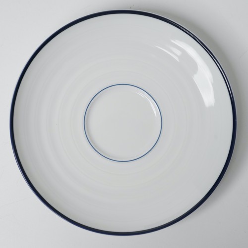 Crate & Barrel SPAL Roulette Blue Saucer Made in Portugal