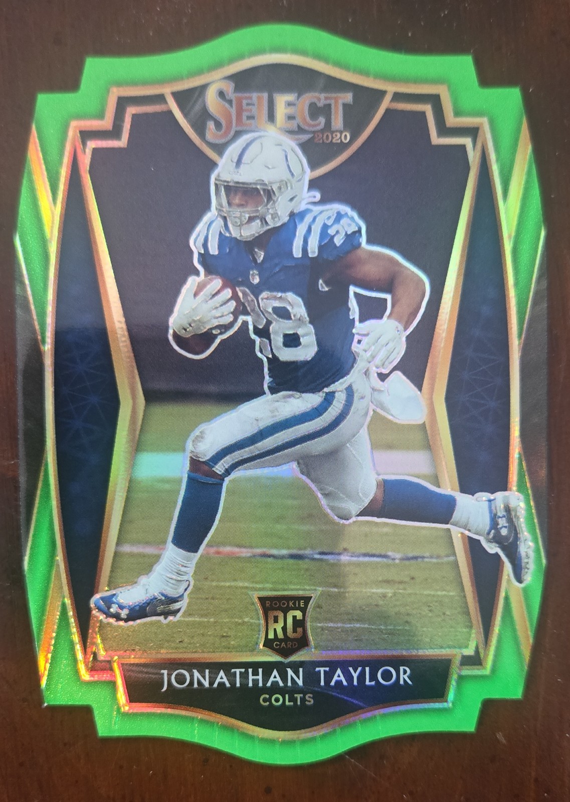 2020 Panini Select - Premier Level Jonathan Taylor #153 Neon Green Prizm Die-Cut