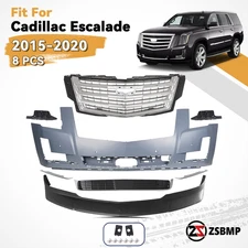For 2015-2020 Cadillac Escalade Front Bumper Cover Grille Assembly w/o Foglights