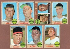 1968 Topps Lot (7) Astros #21 #57 #128 Rookie #207 #232 Menke #260 Wynn #274 EX