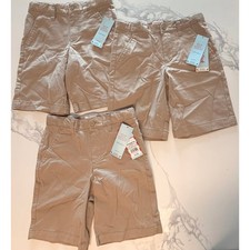 Cat  Jack Boys School Uniform Shorts Lot of 3 Khaki Size 7 New with Tags