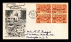 Dr Jim Stamps Oregon Territory Centennial Block First Day Cover Fleetwood Cachet