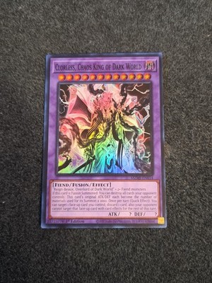 1X NM Clorless, Chaos King of Dark World - MZMI-EN014 - Super Rare 1st Edition