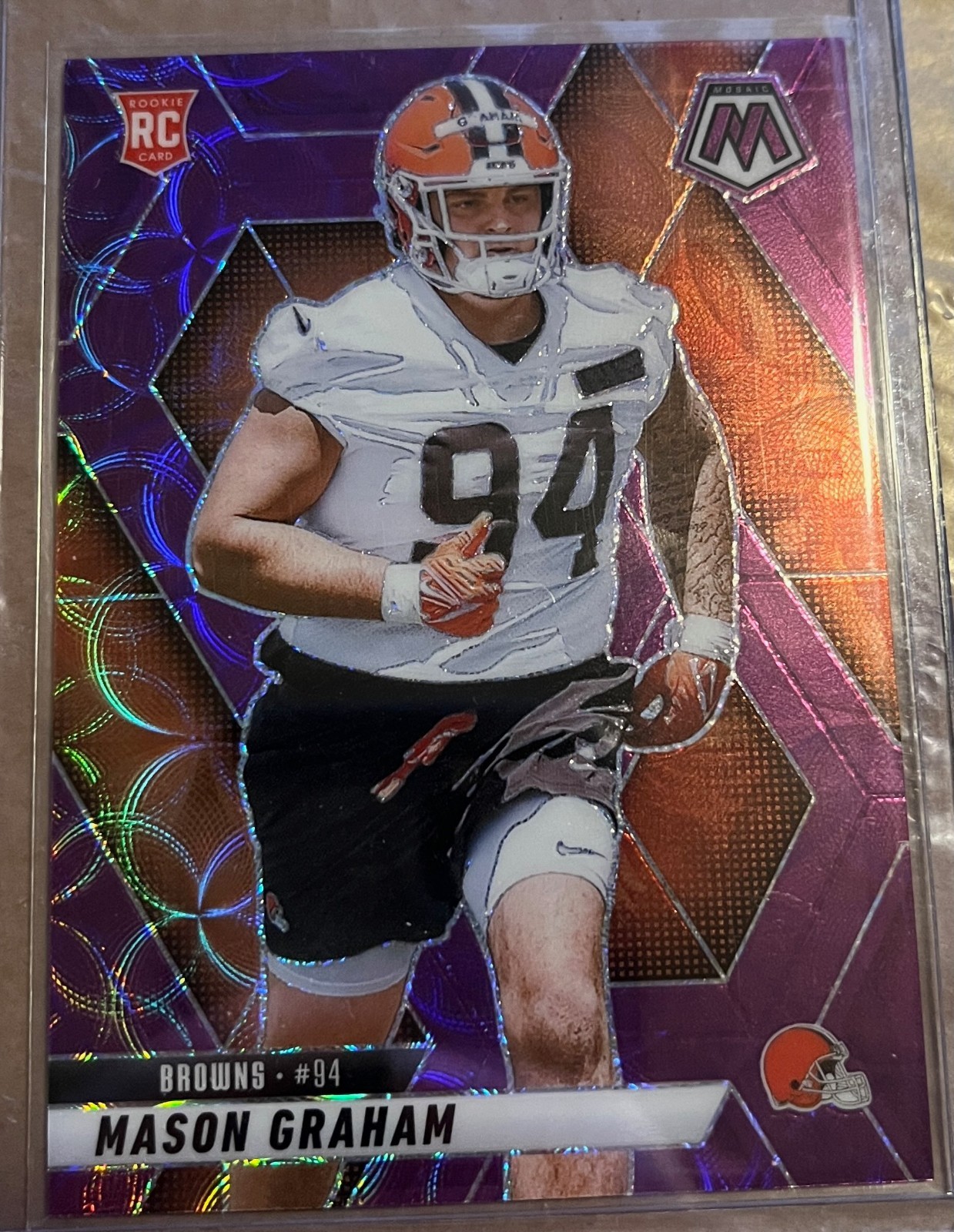 2025 Mosaic Purple Scope MASON GRAHAM RC ROOKIE BROWNS # 311