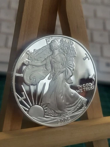 2006 W 1oz American Silver Eagle PROOF Coin with COA Genuine and SPOTLESS  (9)