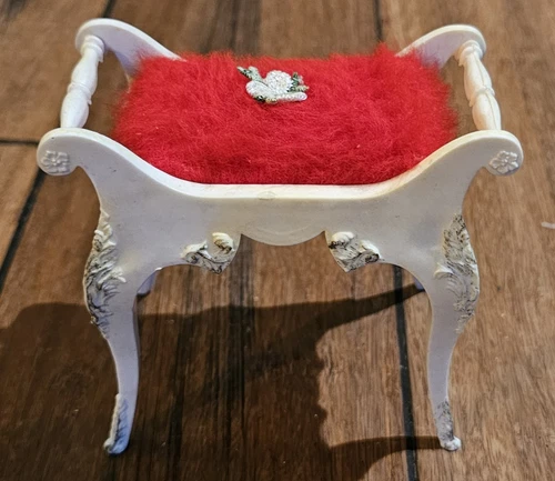 Vintage Barbie Suzy Goose Cream Off White Vanity Bench 1964 Replacement