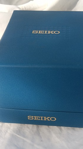 SEIKO Empty Watch Box Only Blue Presentation Watch Case, With Pamphlets, Price - Picture 5 of 10