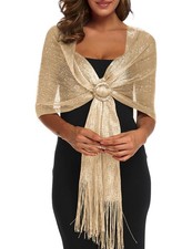 Rheane Champagne Shawls and Wraps for Evening Dresses, Formal Shawl For Eveni...