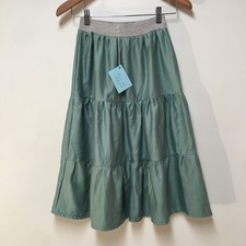 Skirt Girls M 8 100 Pima Cotton Green Ruffle Tier Maxi Boho Mom and Pop's Kids
