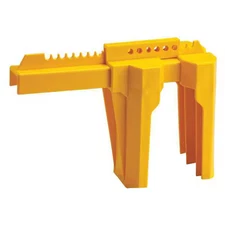Brady Bs08a-Yw Ball Valve Lockout, Yellow, 2 To 8 In.