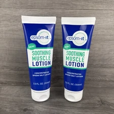 Epsom-It Soothing Muscle Epsom Salt Lotion Tube, 3.5 Fl Oz Lot of 2