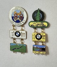 Vintage 1988 Americade BMW Motorcycle Pin Lot Lake George NY Estes Park CO Race
