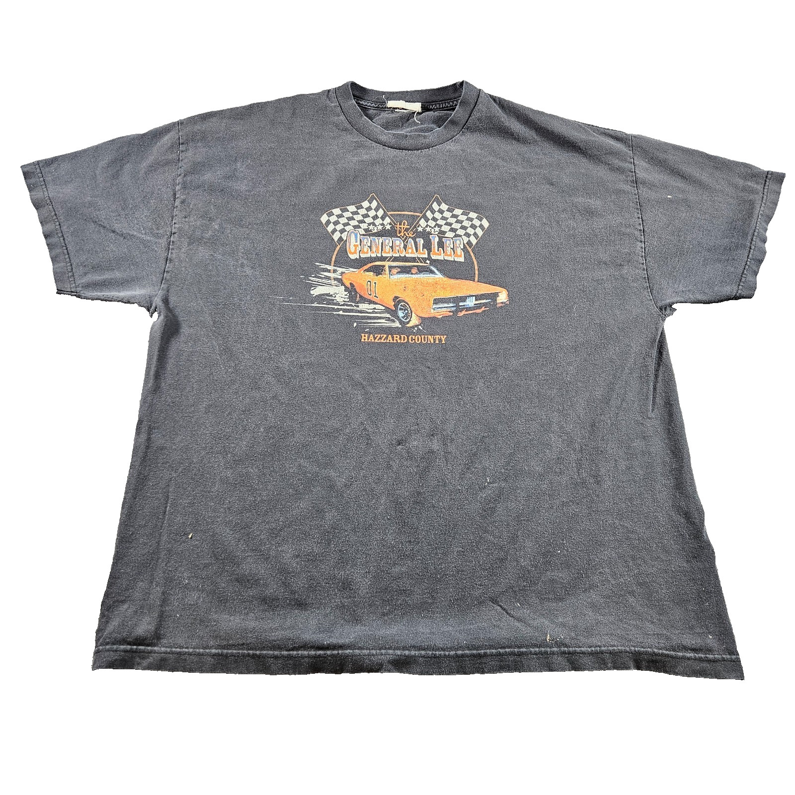 Vintage Dukes Of Hazzard General Lee Black 90s Graphic T-shirt XL/2XL