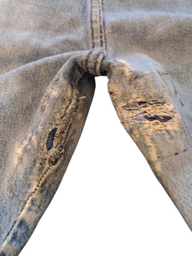 Vintage Wrangler Regular Cut Mens Jeans No Size Tag Scovill Zipper #493 - Picture 7 of 9