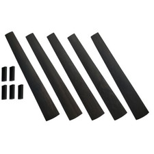 5x Violin Ebony Fingerboard with Nut 1/4 Size String Parts Wooden Natural Black