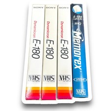 4 x Mixed Lot Good VHS E-180 Cassette Tapes