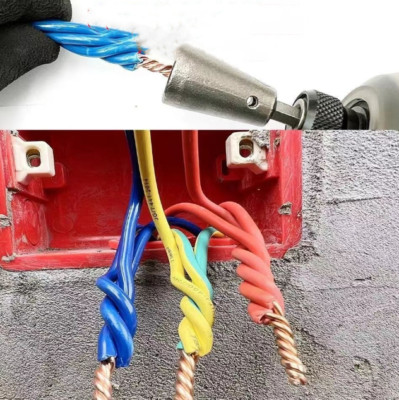 Wire Twisting Drill Bit,Stripping Gadget - Wire Nut Driver - for Electricians