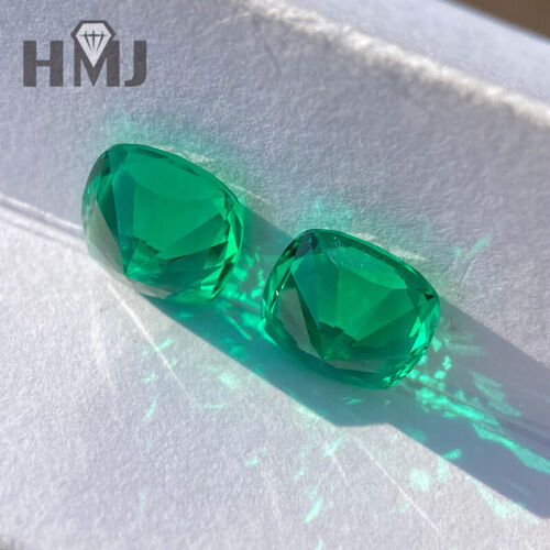 5mm~9mm Lab Created Columbia Green Jade Bulk Gem Cushion Cut AGL Certificate - Picture 3 of 11