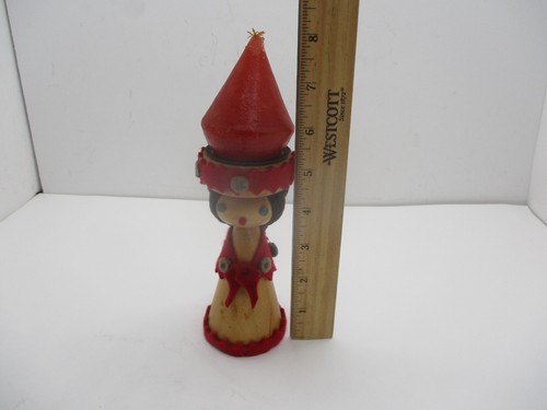 Vintage Wood Doll with Candle on Her Head Candle Holder - Picture 2 of 7