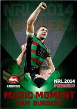 2014 South Sydney Rabbitohs NRL Premiers Limited Edition Card - Sam Burgess