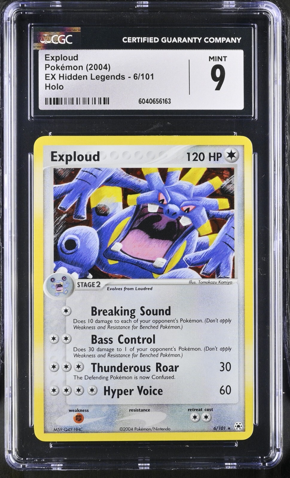 CGC 9 Exploud Holo 6/101 EX Hidden Legends 2004 Pokemon Card