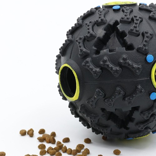 Pet Dog Ball Tough Treat Sound Activity Training Squeaky Chew Toy FT - Picture 10 of 22