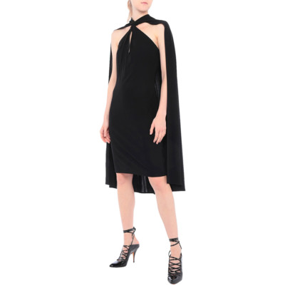 DSQUARED2 Black Cape Dress Tie Neck Elegant Dress Size 42 - RP £867.00