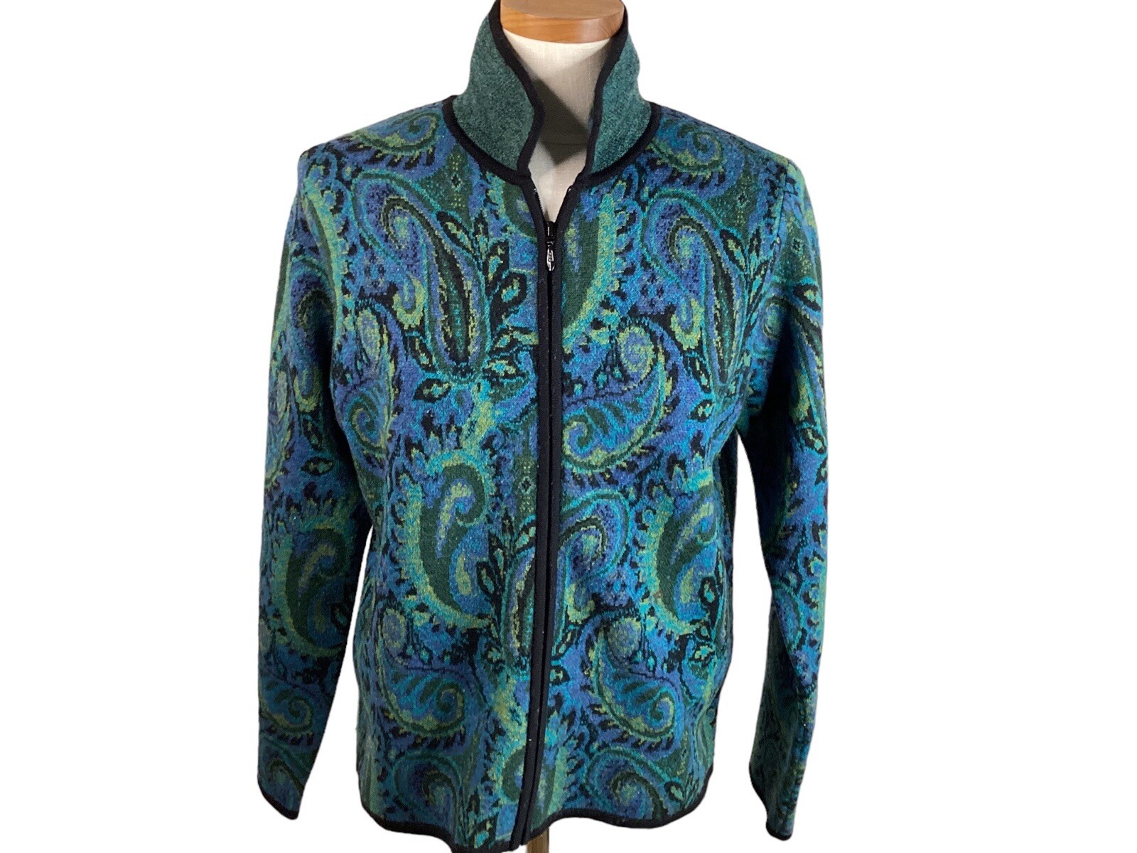 Pendleton Multicolored Full Zip Jacket 100% Wool … - image 3