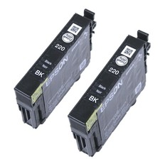 Genuine Epson 220 2Pk Black Ink WF2630 WF2660 XP420 WF2650 XP424 XP320