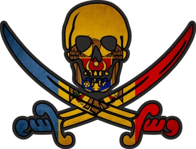 Aufkleber Pirat Jack Rackham Calico Flagge Land Md Moldawien