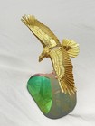 Vintage crystal gold & glass flying American bald eagle Figurine 4.5” Across — photo 6