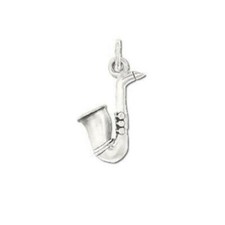 Sterling Silver Saxophone Charm Pendant