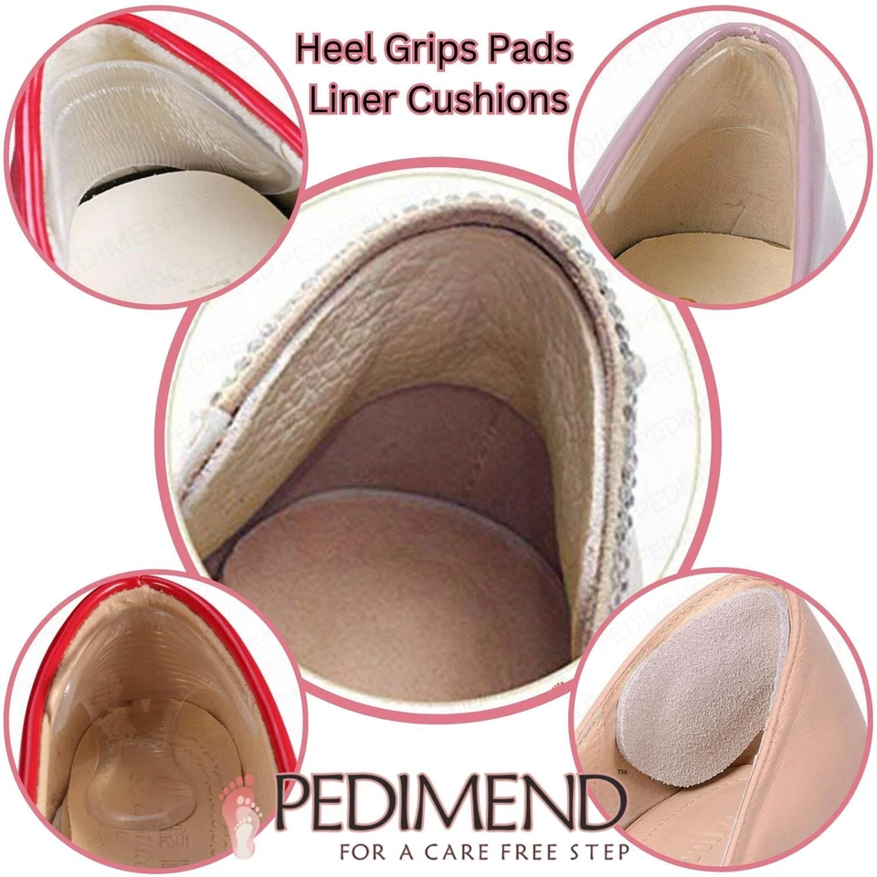 PEDIMEND Heel Cushion Pads for Shoes Too Big Anti Slip Shoe Filler Make Shoes Fit Tighter