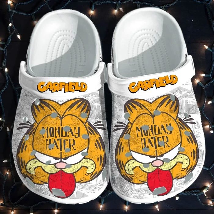 Special And 3d Printed Garfield White Clogs